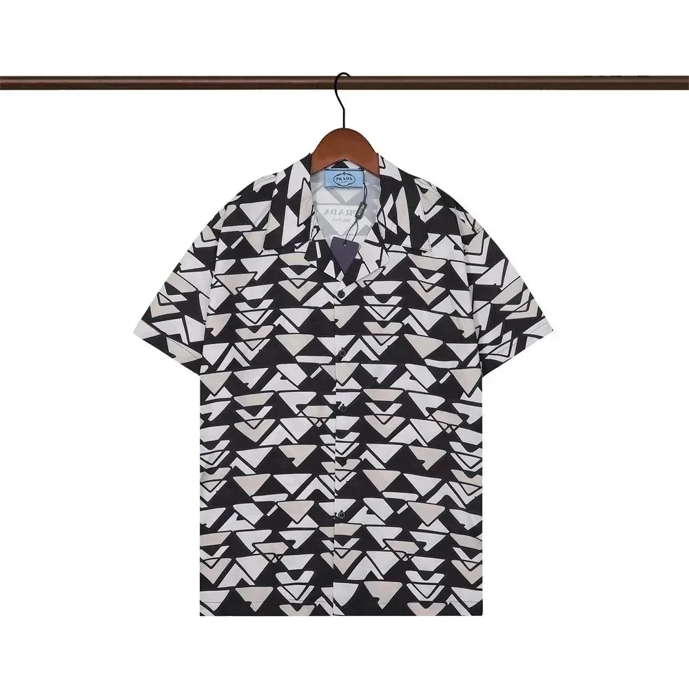 Prada Camo Triangle Logo Short Sleeve Shirt — Photo 14