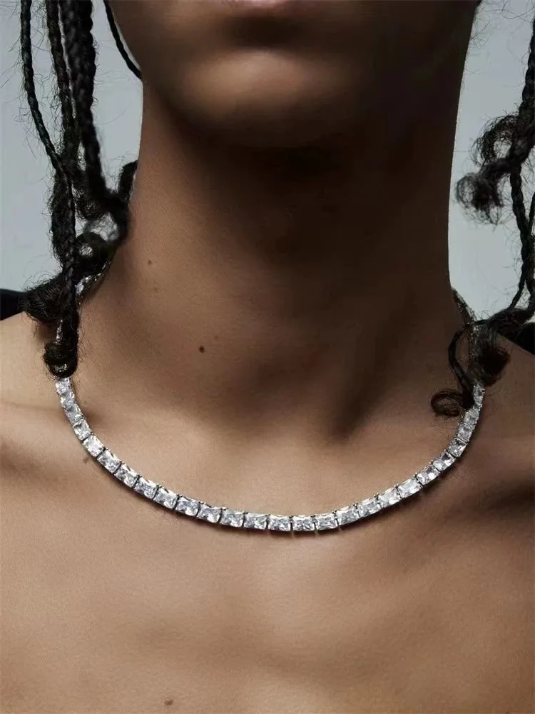 Rhinestone Tennis Chain Necklace — Photo 2