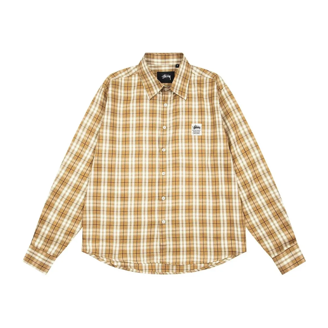 Plaid Print Long-Sleeve Shirt — Photo 13