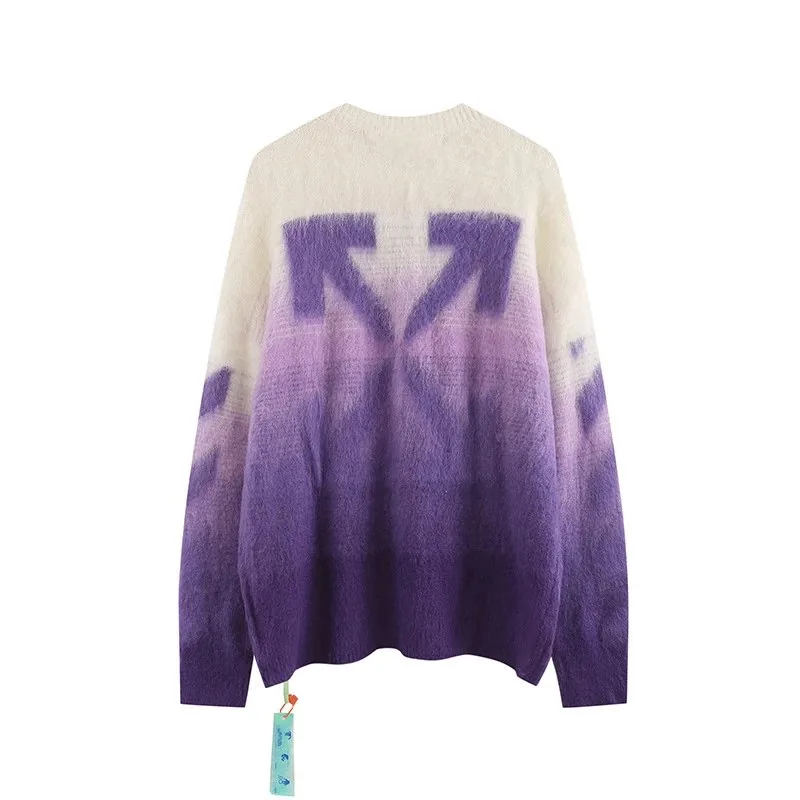 Gradient Arrow Mohair Knit Sweater — QC