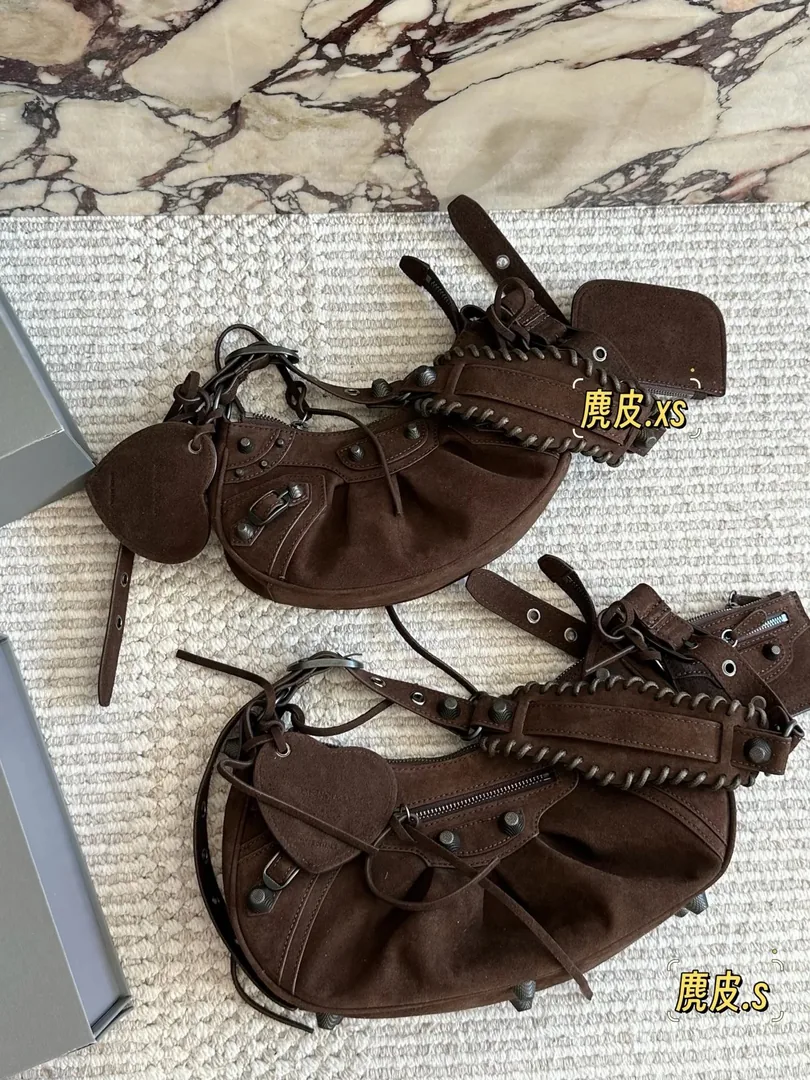 Balenciaga Le Cagole Suede Shoulder Bag — QC