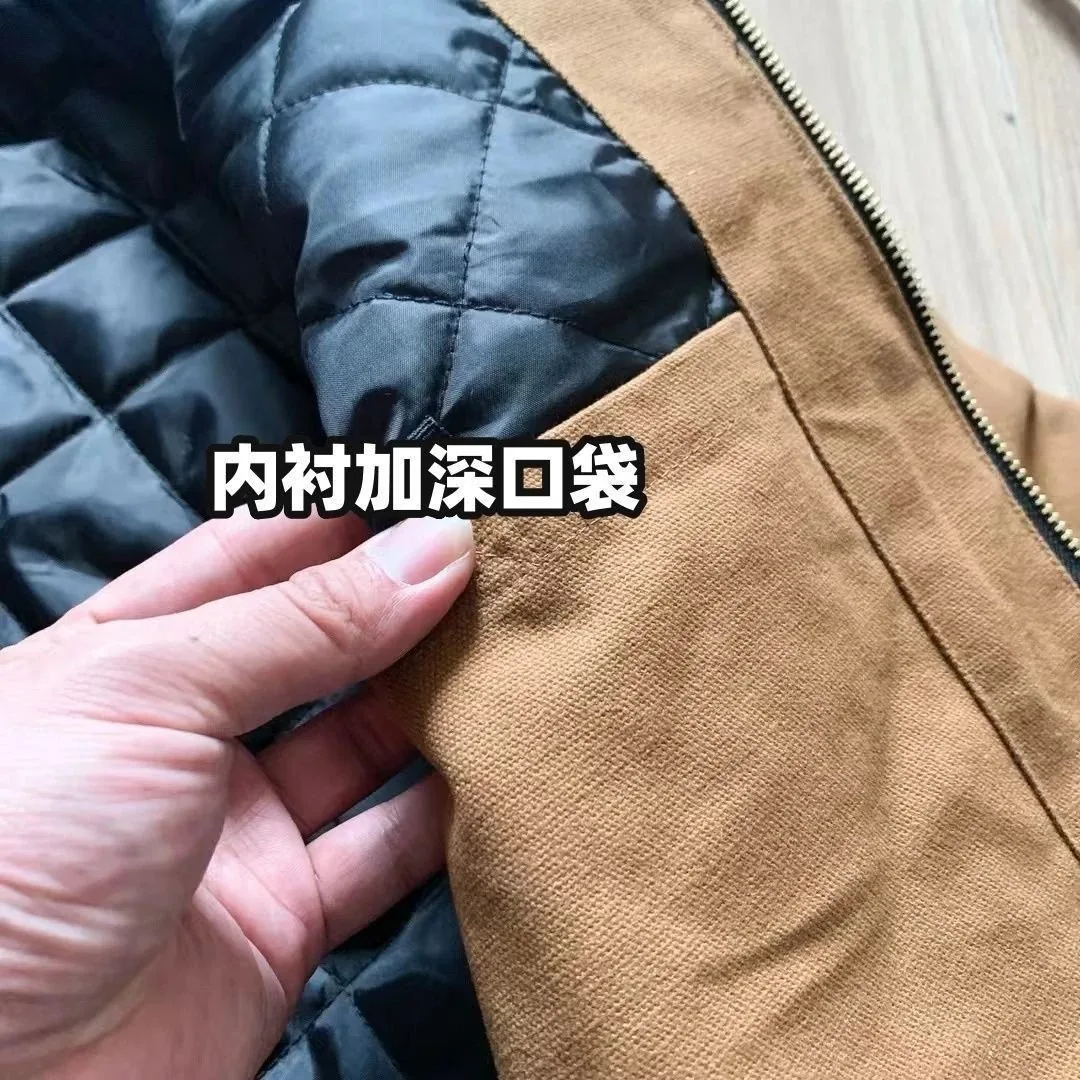 Carhartt Washed Denim Work Jacket — Photo 15