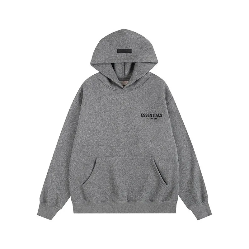 Essentials Flocked Letter Fleece Hoodie Set — Photo 8
