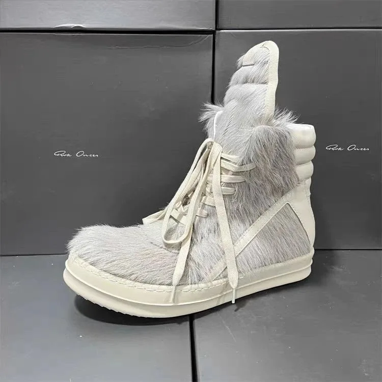 Rick Owens Geobasket Grey Dark Chunky Sneakers — Photo 12