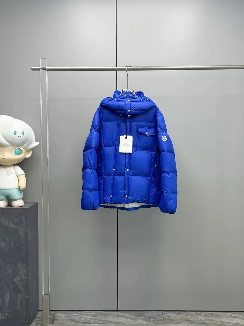 Double Breasted Hooded Puffer Down Jacket — QC