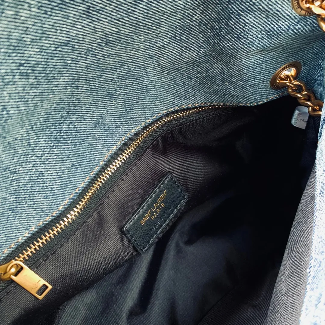 Saint Laurent Denim Blue Chain Bag — Zdjęcie 8