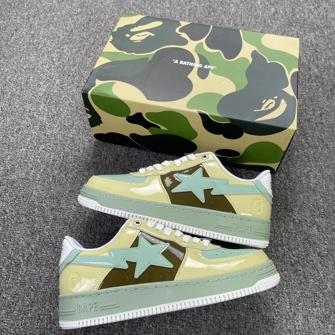 Bape Sta Grey Camo Star Low-Top Sneakers — QC