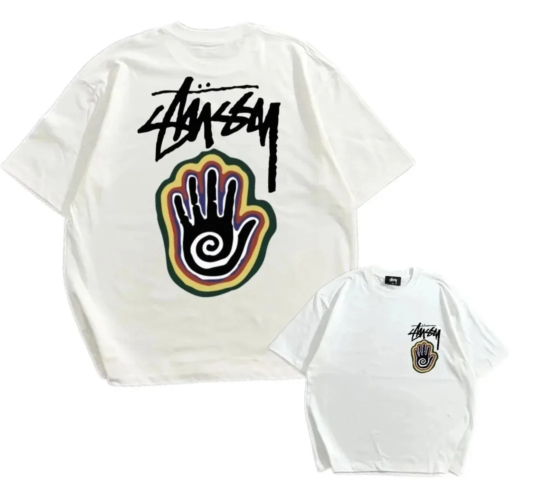 Stussy Hand Print T-Shirt — Photo 4