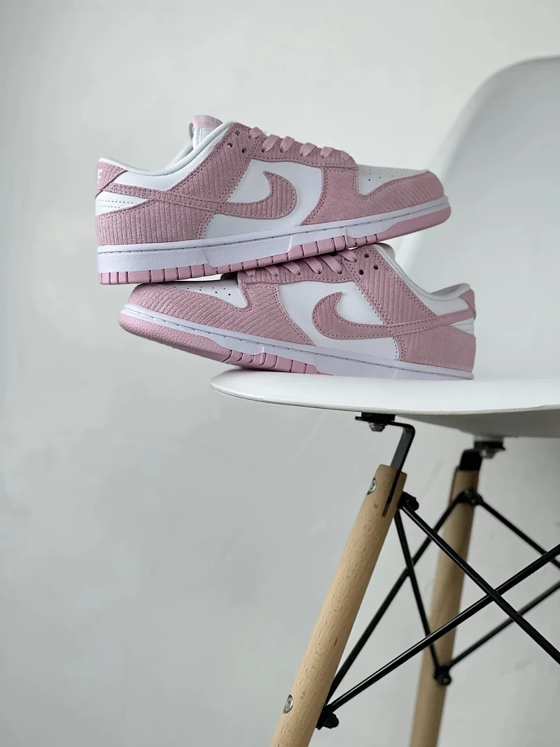Nike Dunk Low Pink White Corduroy Tops — photo 3