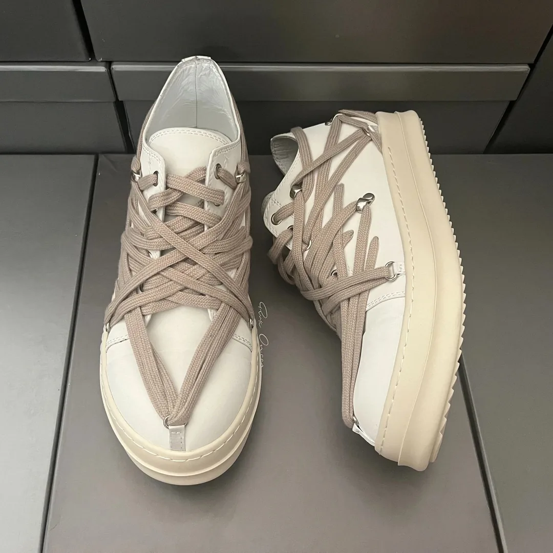 Rick Owens Low-Top Court Sneakers — QC