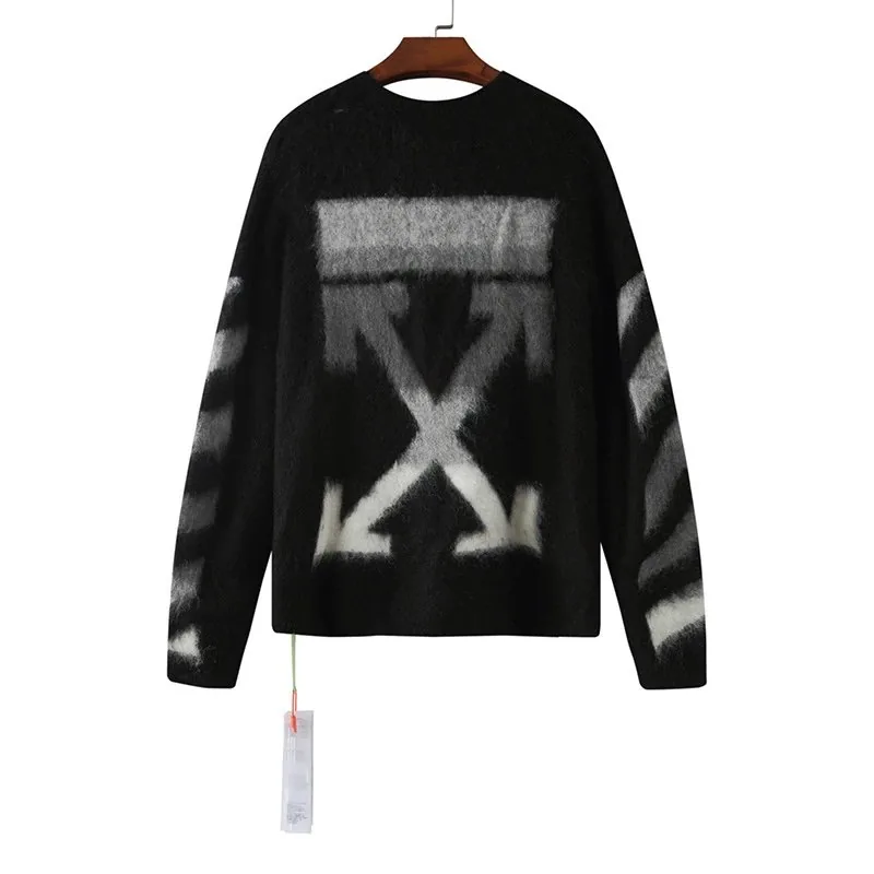 Gradient Arrow Mohair Knit Sweater — QC