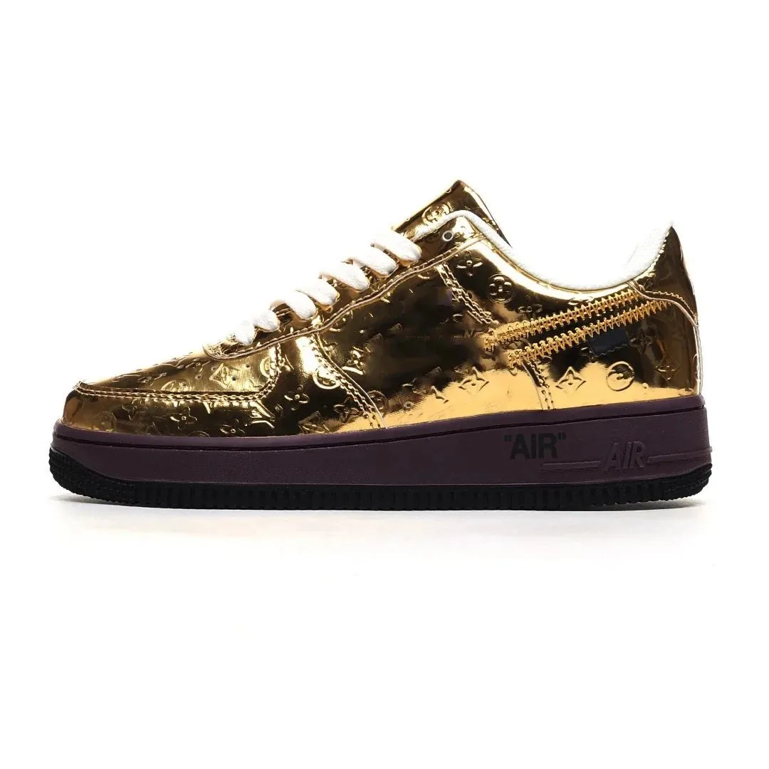 Nike Air Force 1 Brown Low-Top Trainers