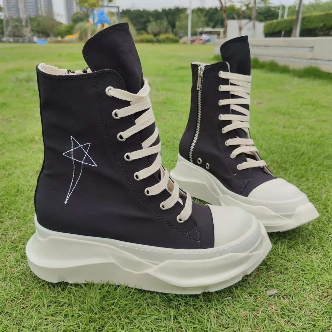 Rick Owens DRKSHDW Ramones High Black Jumbo Laced — QC