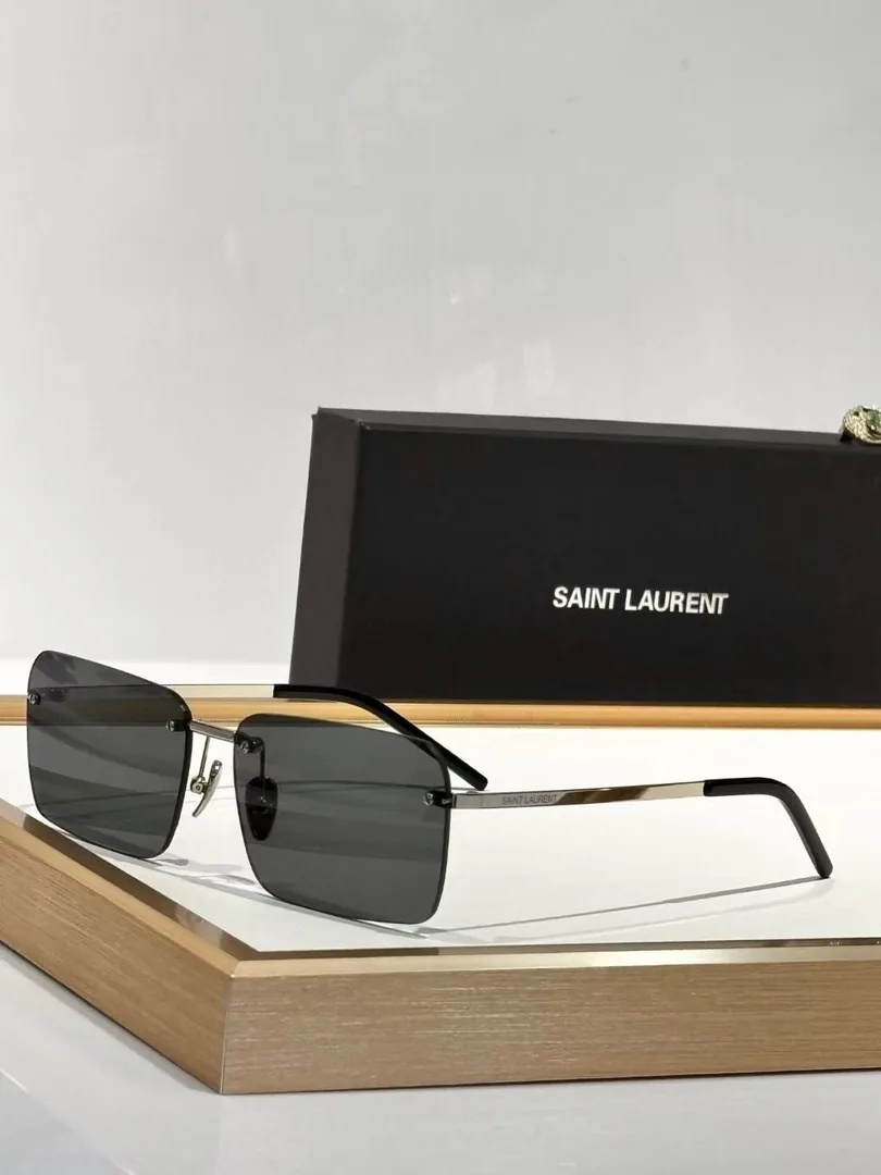 Saint Laurent YSL Logo Metal Sunglasses — QC