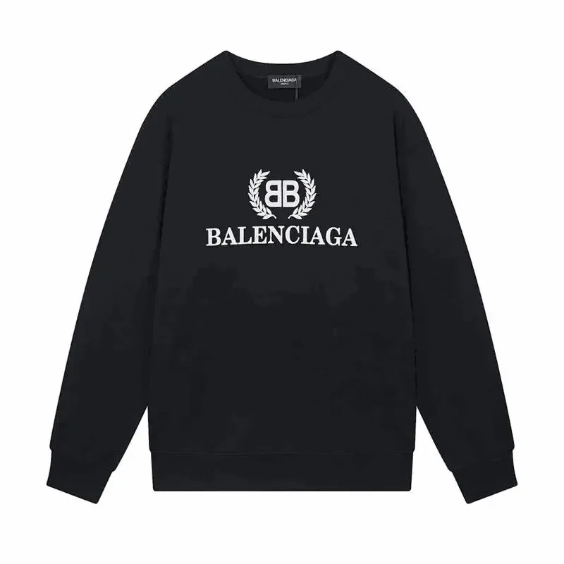 Balenciaga Laurel Logo Black Sweatshirt