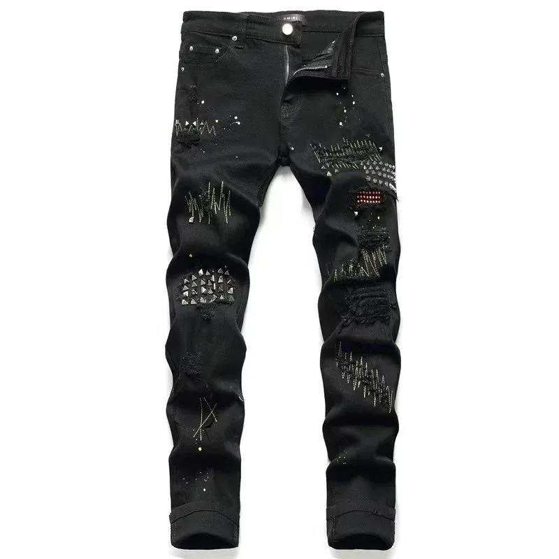 Amiri Distressed Painted Jeans — photo 10