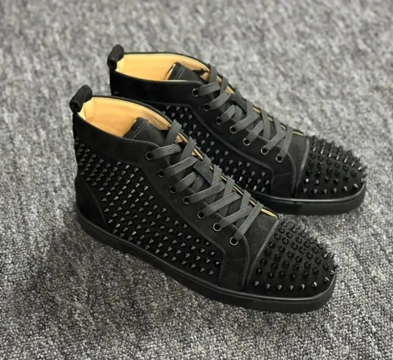 Christian Louboutin Louis Spikes Black Court Trainers — Photo 14