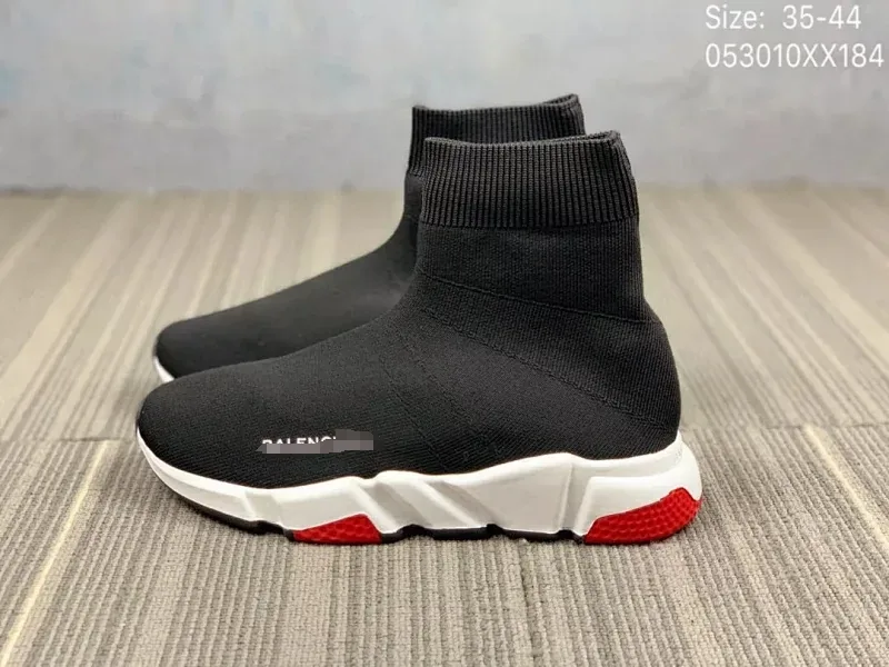 Balenciaga Speed Trainer Black Knit Sock Shoes — QC