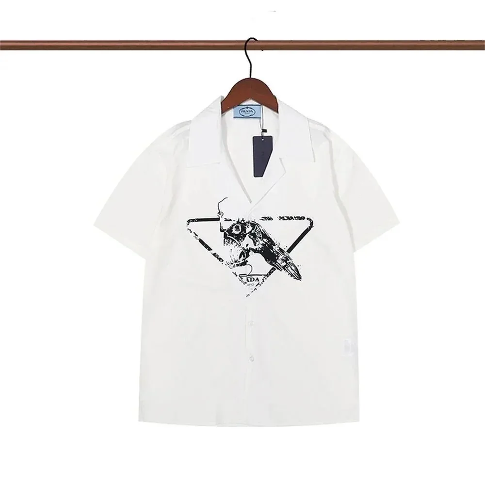 Prada Camo Triangle Logo Short Sleeve Shirt — Photo 8