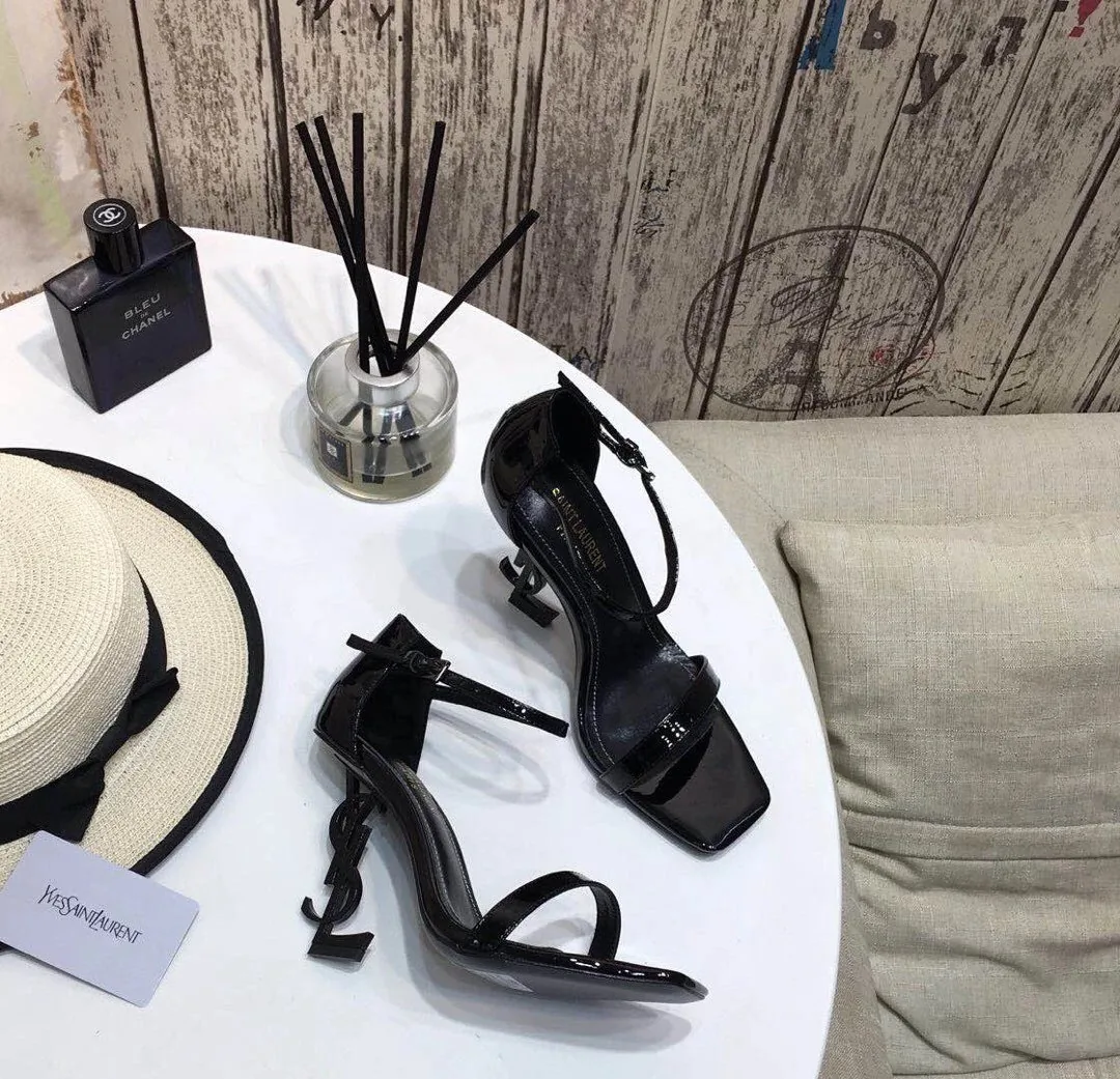 Saint Laurent Opyum Black White High Heels — Photo 12