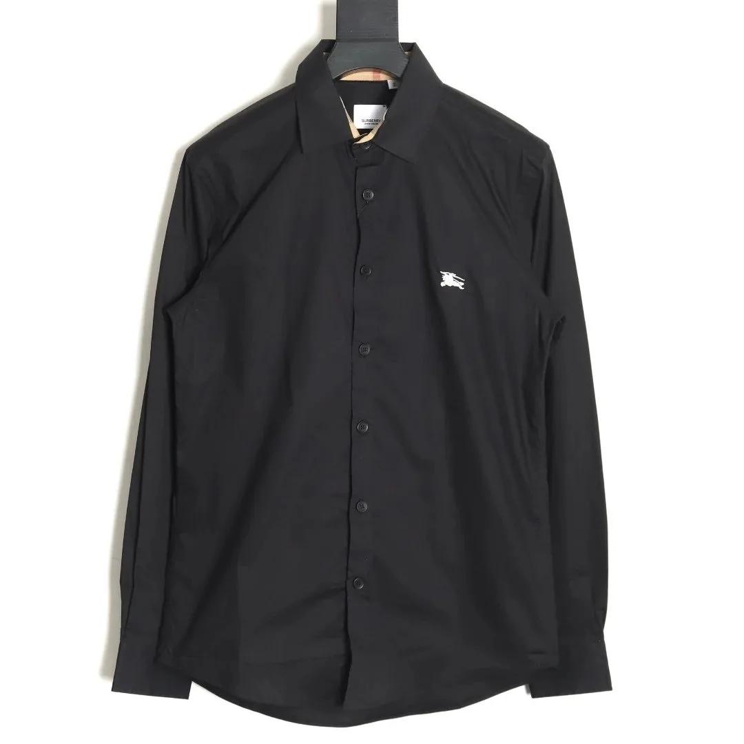 Embroidered Poplin Cotton Long-Sleeve Shirt — Photo 12