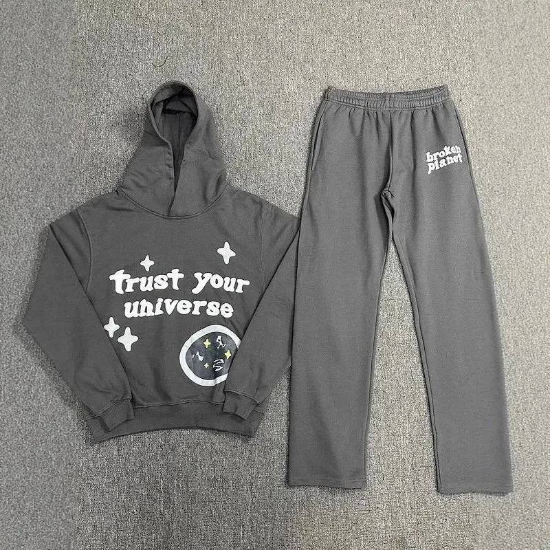 Foam Print Hooded Hoodie Set — Photo 4