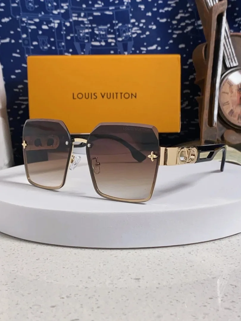 Gold Irregular Metal Sunglasses — QC