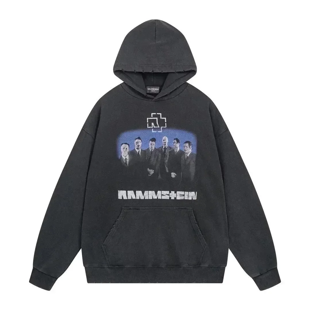 Balenciaga Campaign Logo White Hoodie — Photo 13