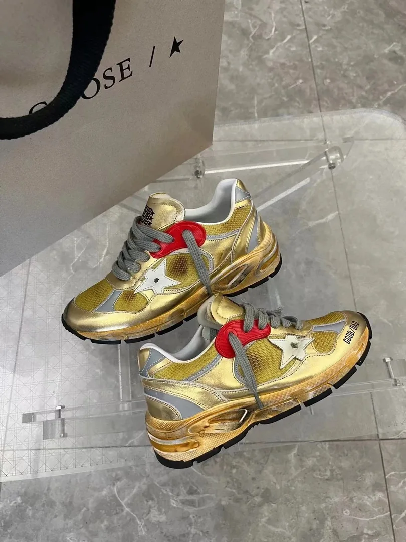 Golden Goose Dad-Star Dad Star White Trainers — QC