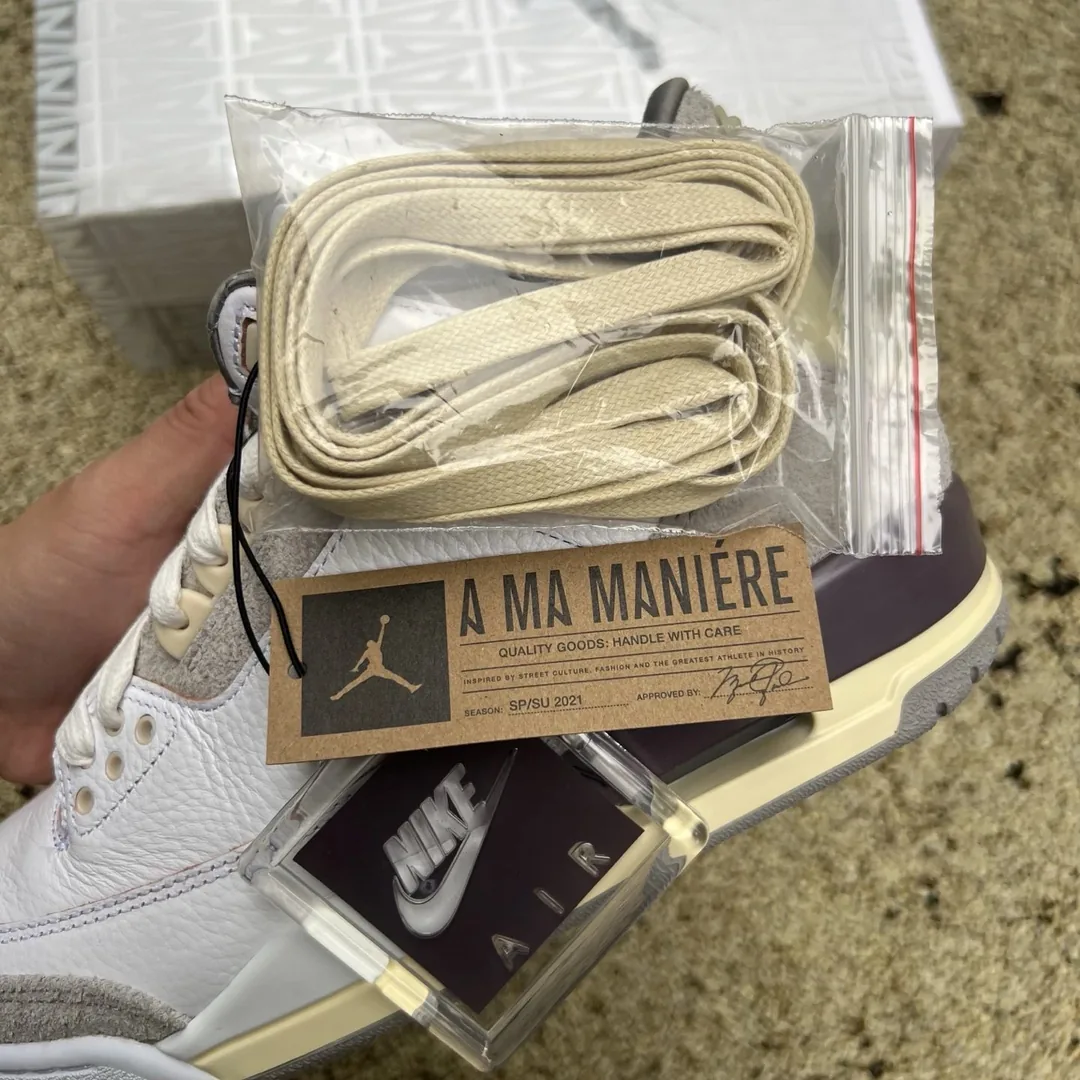 Air Jordan 3 Cream White Grey — Photo 9
