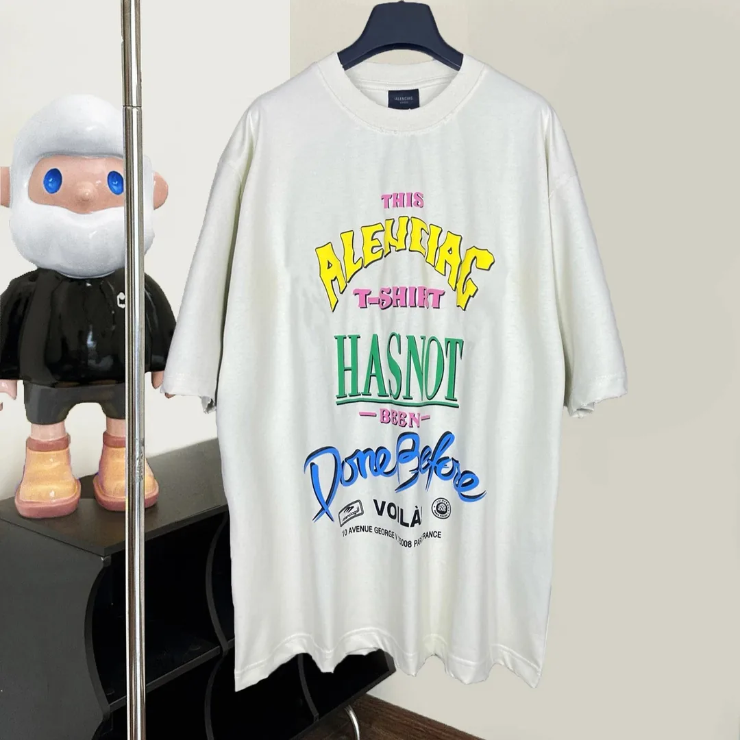 Balenciaga Foam Print Letter T-Shirt — Photo 3