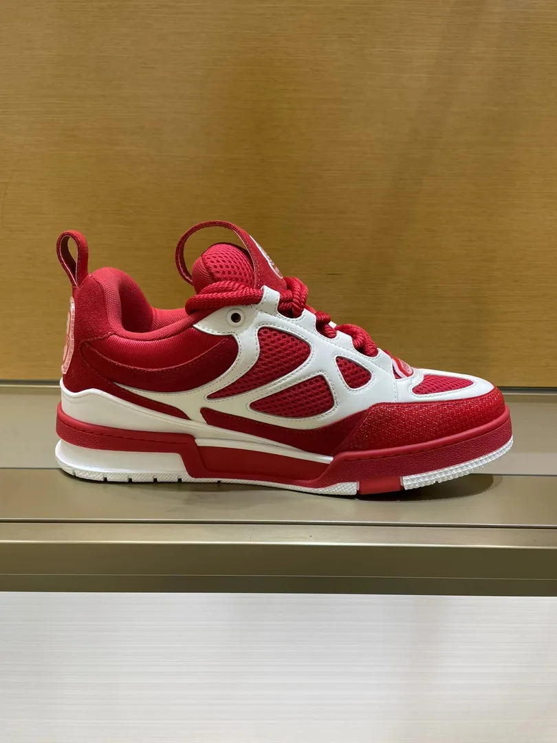 Louis Vuitton LV Trainer Red White Skate Shoes — Photo 7