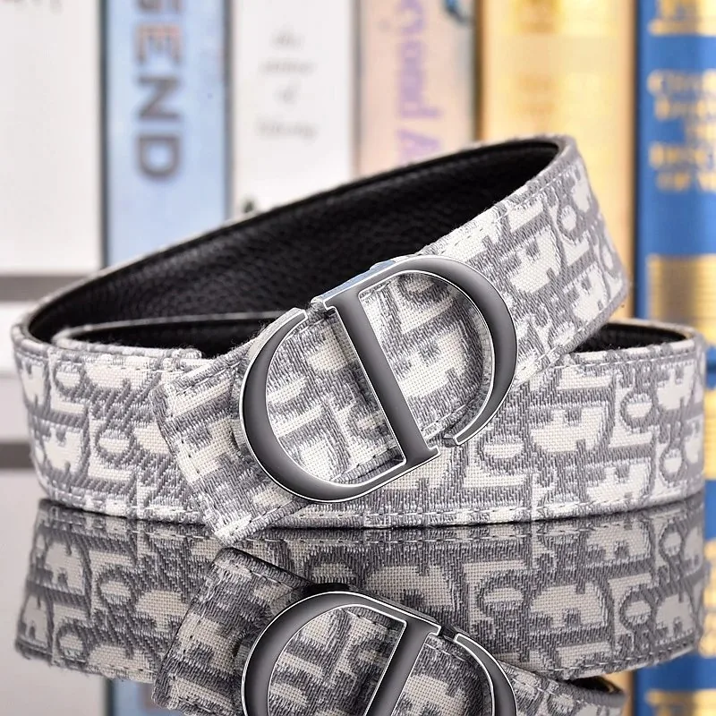 Men's Canvas Leather Letter Belt — Photo 11