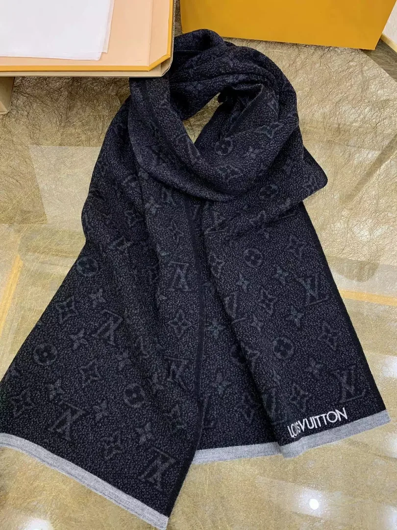 Wool Monogram Eclipse Scarf — QC