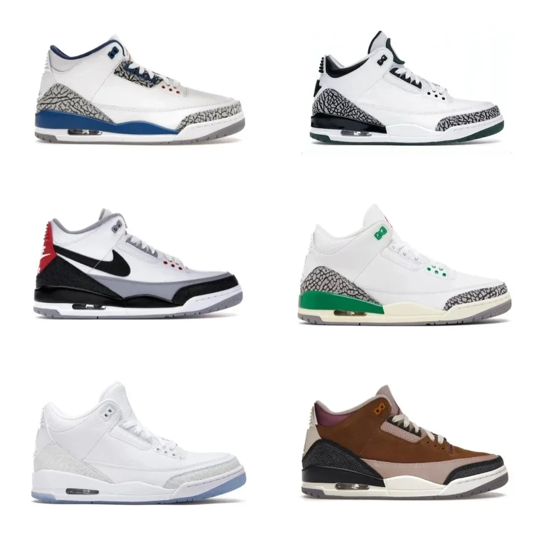 Air Jordan 3 White Sneakers — QC