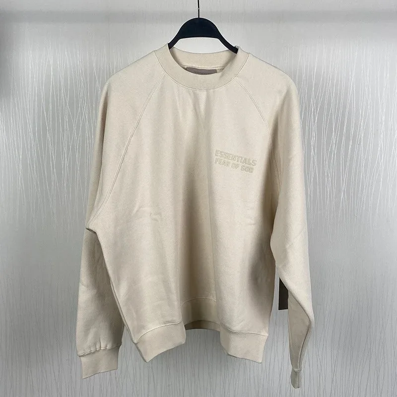 Essentials Black Flocked Crewneck Sweatshirt — Photo 5