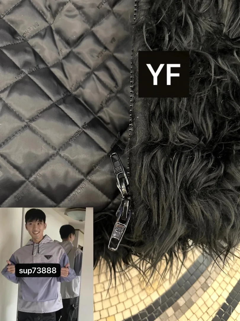 Balenciaga Black Zip Fur Jacket — Photo 6