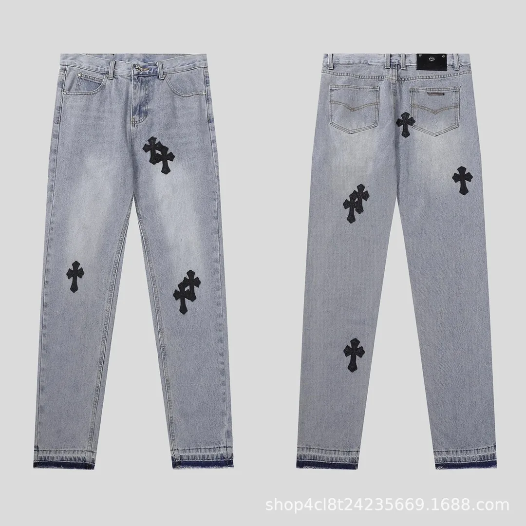 Embroidered Washed Jeans — photo 7