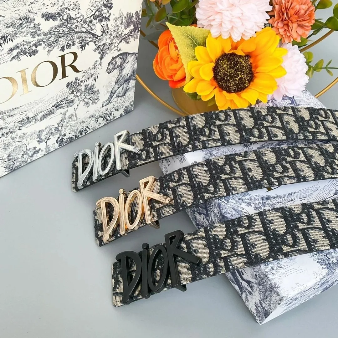 Dior Leather Letter Belt
