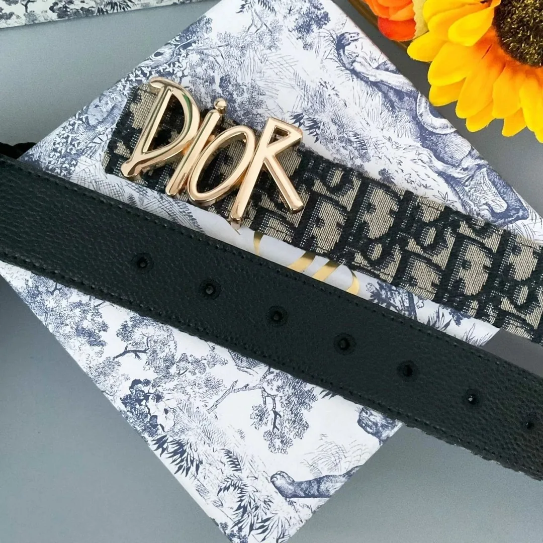Dior Leather Letter Belt — QC