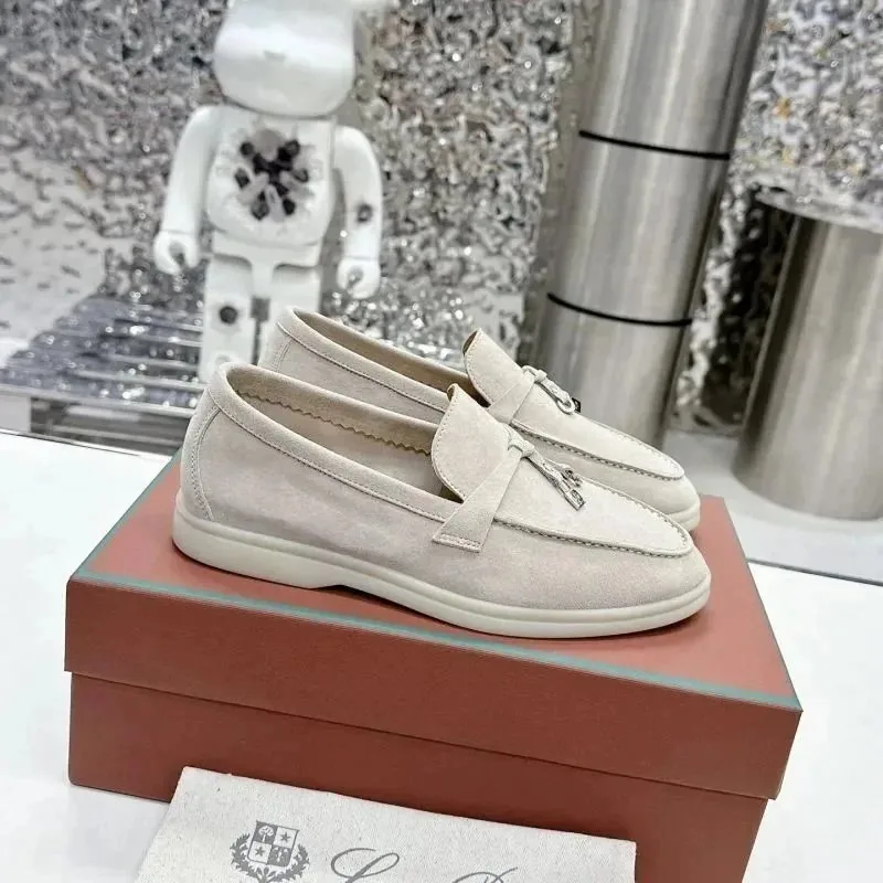 Loro Piana White Lace-Up Sneakers — QC