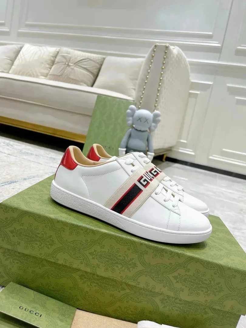 Gucci Ace Louis Vuitton Grey White Sneakers — Photo 10