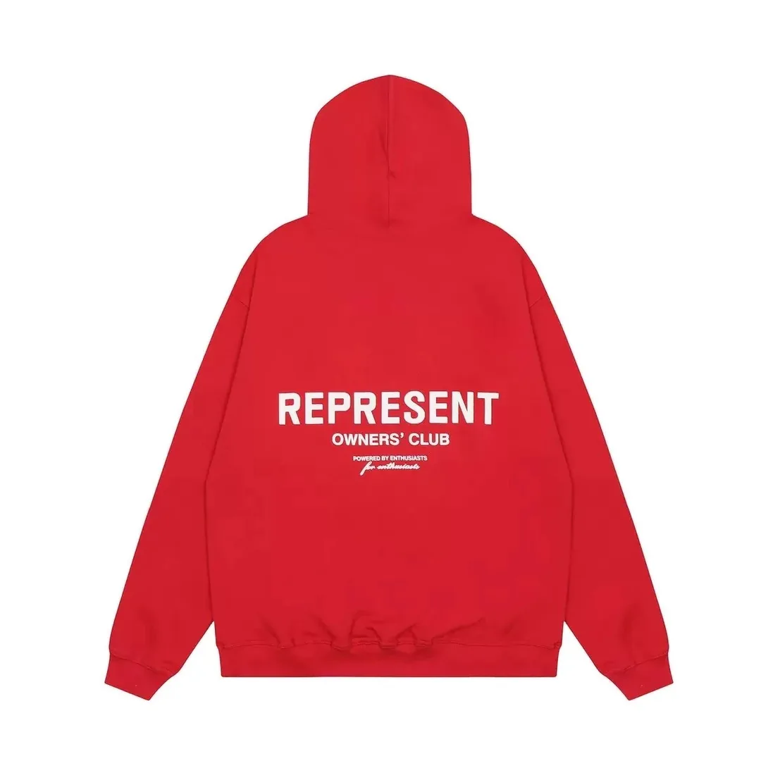 Represent Logo Print Hooded Hoodie — Photo 11