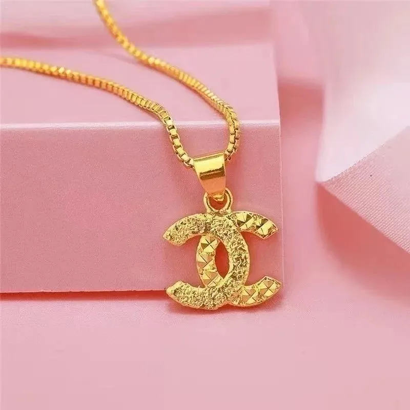 Gold Double-C Pendant Necklace — Photo 3