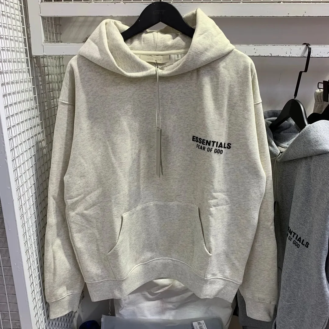 Essentials Flocked Print Fleece Hoodie — QC