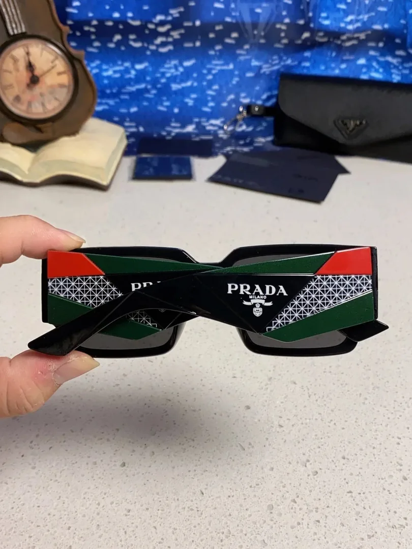 Prada Logo Rectangular Sunglasses — Photo 5