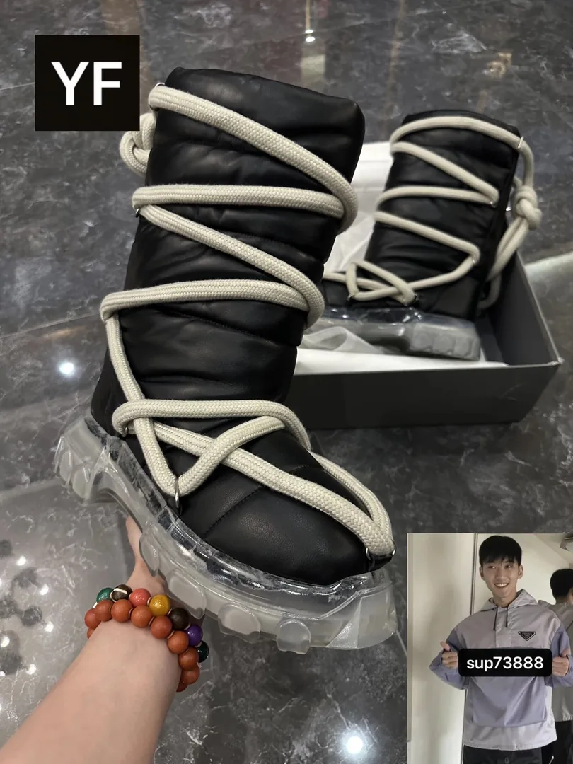 Rick Owens Lace-Up Boots — Photo 6