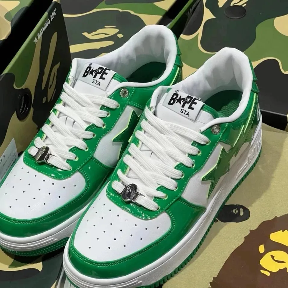 Bape Sta Ape Head Patent Low-Top Sneakers — photo 3