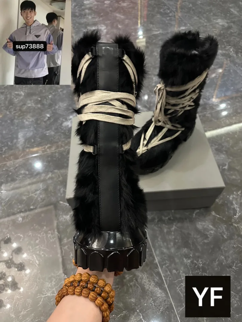 Rick Owens Pony Hair Star Boots — Photo 8