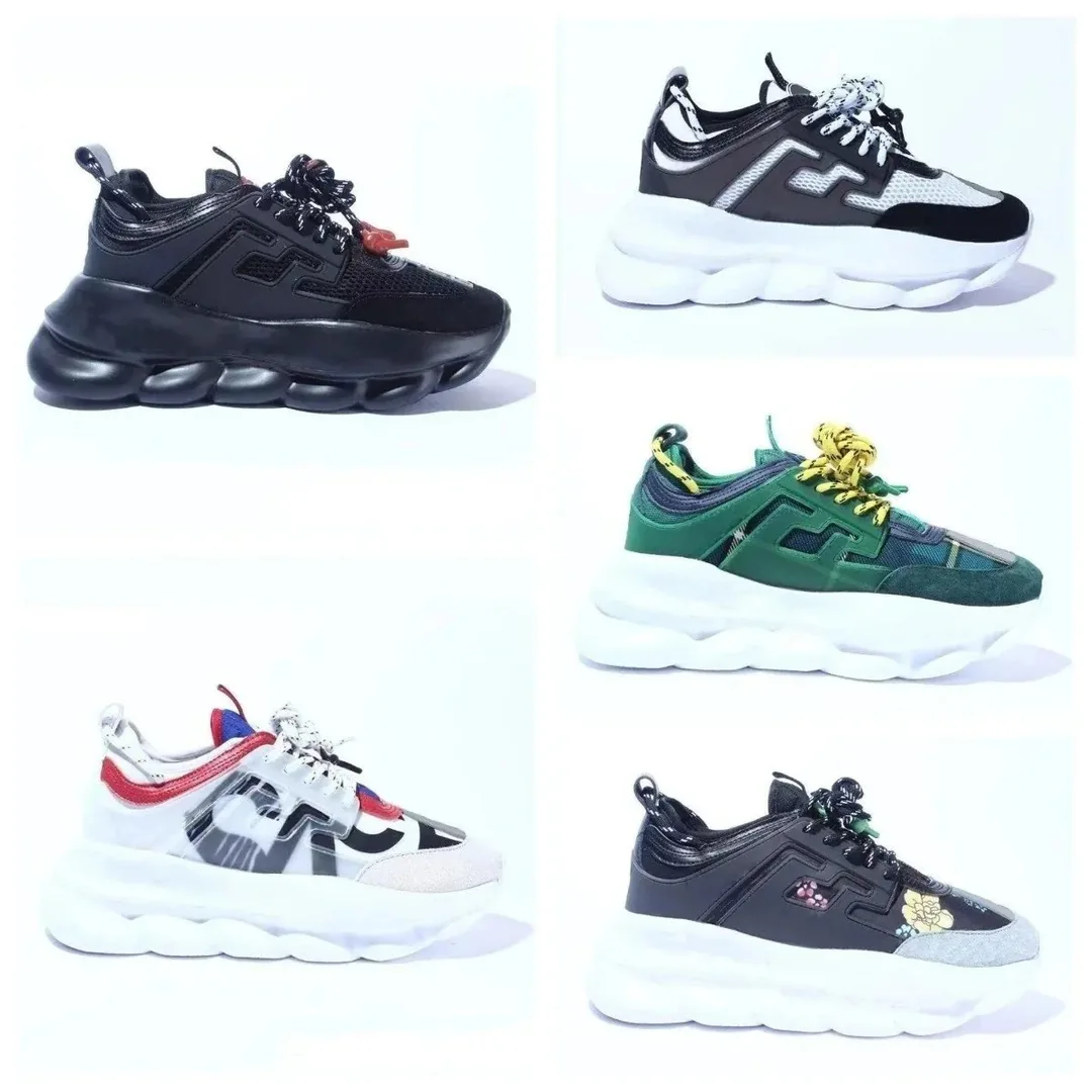 Versace Chain Reaction Blue Low-Top Trainers